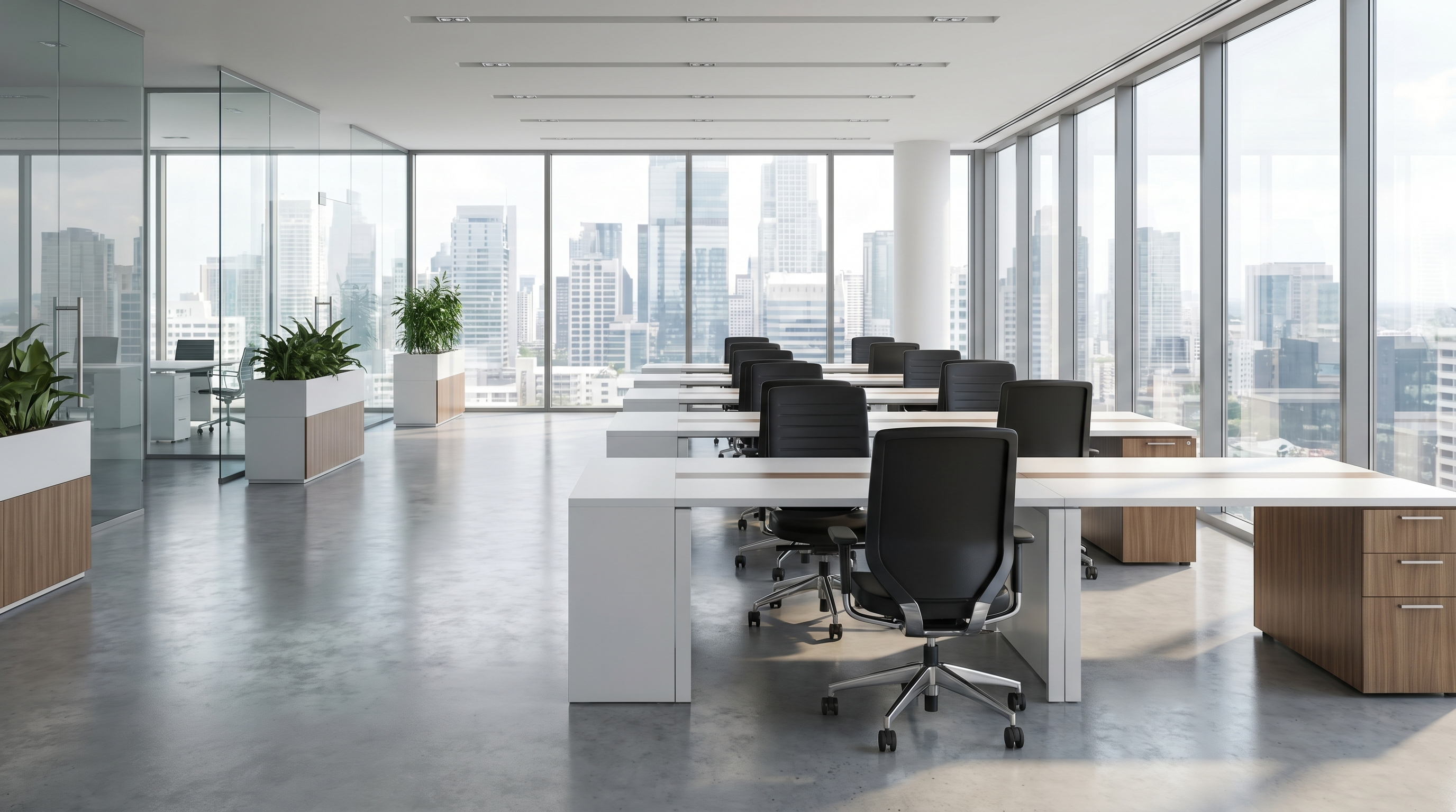 Spotless premium corporate workspace maintained by Avapro